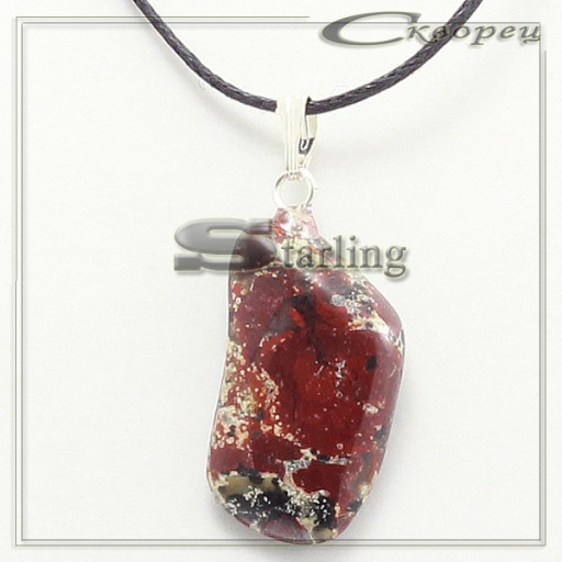 371030903 - Кулон яшма брекчиевая ГС