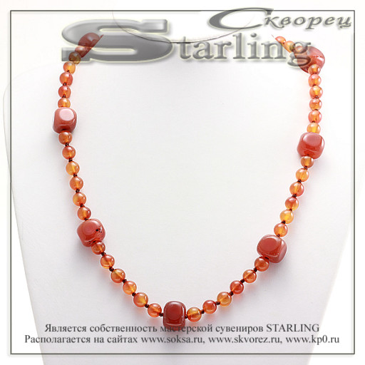 3527574 - Колье сердолик  Оксана