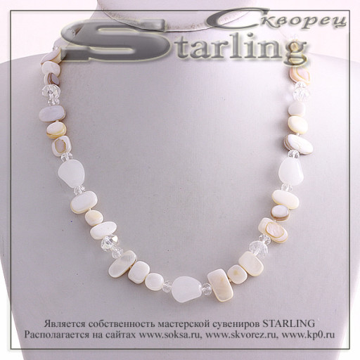 321580200 - Ожерелье перламутр и кварц  Фантазия
