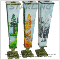 122202 - Ваза большая квадратная с рисунком