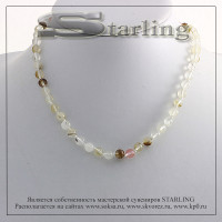 3418886 - Бусы халцедон  Ш6