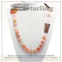 354233100 - Колье агат светло-коричневый  Фантазия