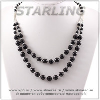 351020215 - Колье агат чёрный Диана