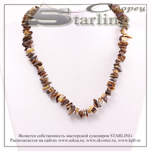 3418204 - Бусы тигровый глаз  ГА8