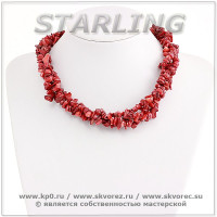 34136169 - Бусы коралл красный 3НГА5