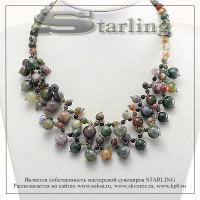 3511030248 - Колье яшма зелёная Розана