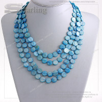 351581128 - Колье перламутр бирюзовый Василиса