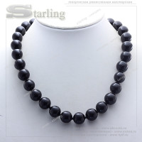 341020283 - Бусы агат чёрный Ш14