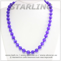 342371882 - Бусы кошачий глаз (хризоберил) темно-синий Ш12