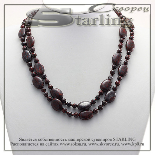 3261030933 - Ожерелье яшма брекчиевая Эльза