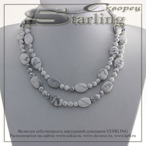 3263133 - Ожерелье кахолонг  Эльза