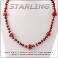 3521032274 - Колье яшма сургучная (кровавая) Оксана