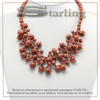 35101148 - Колье авантюрин коричневый  Розана