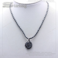 352025 - Колье гематит Солнце и Луна