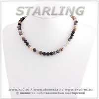 341020887 - Бусы агат глазковый Ш8