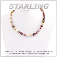 3414905 - Бусы мукаит (яшмоид) ГА8