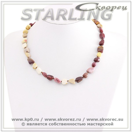 3414905 - Бусы мукаит (яшмоид) ГА8