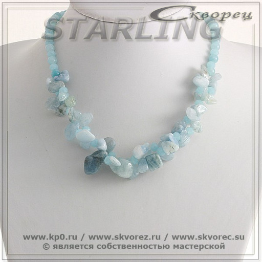 35132406 - Колье кварц голубой Алия