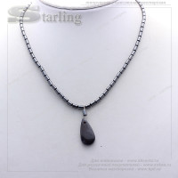 352026 - Колье гематит Капля