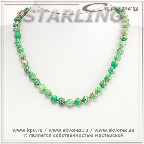 34116187 - Бусы варисцит зелёный Ш8