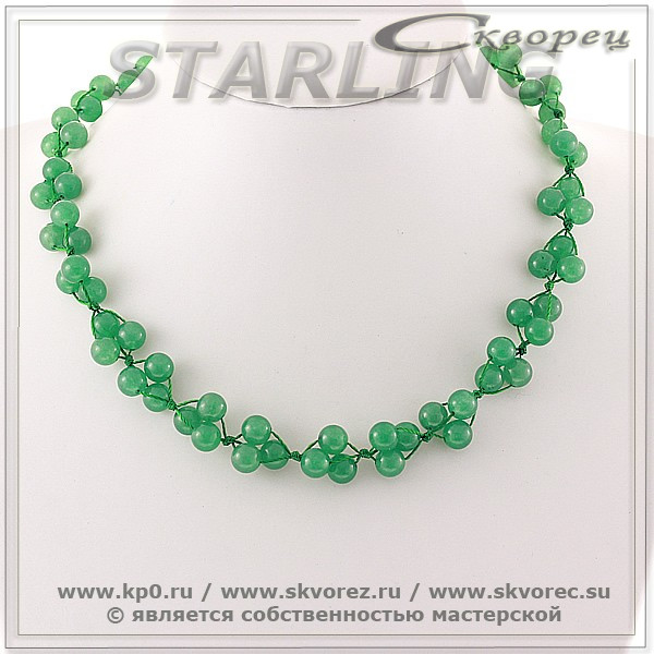 3415108 - Бусы нефрит  ГВШ8