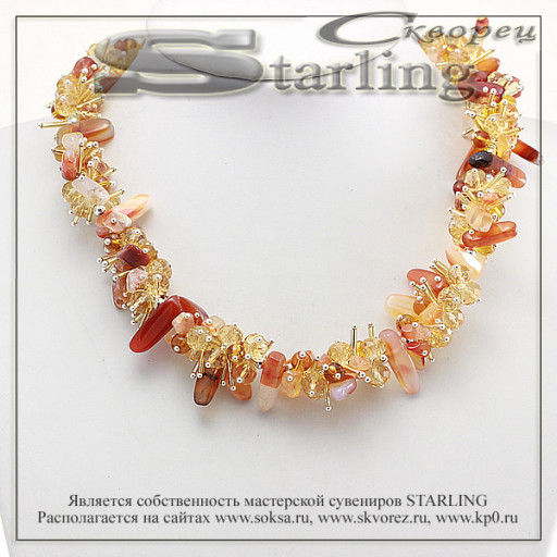 3217546 - Ожерелье сердолик  Маргарита