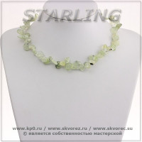 34121233 - Бусы гранат зелёный О10