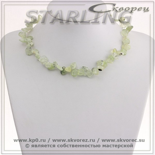 34121233 - Бусы гранат зелёный О10