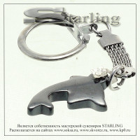 432014 - Брелок гематит  Дельфинчик