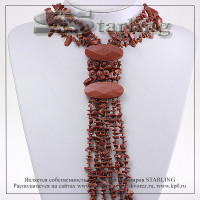 35201190 - Колье авантюрин коричневый  Клеопатра