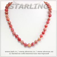 34116281 - Бусы варисцит красный Ш10