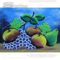 141568 - Натюрморт яблоки, груша и виноград 4