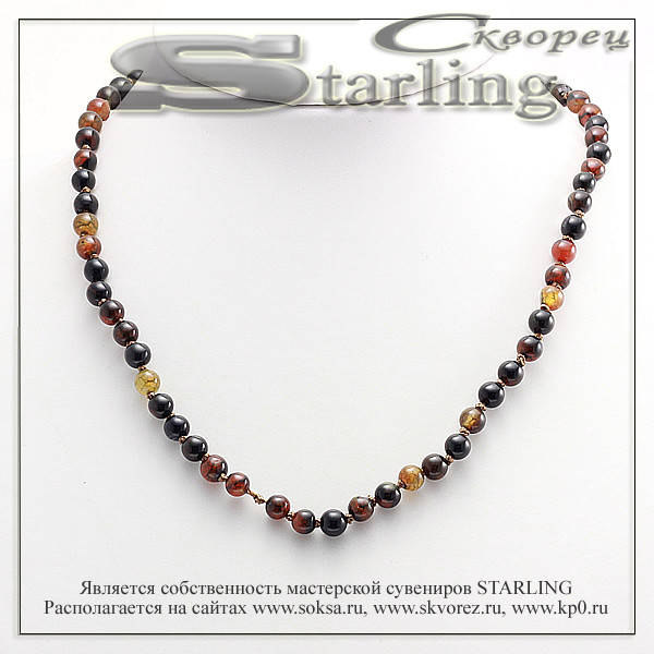 3417286 - Бусы сардоникс  Ш6