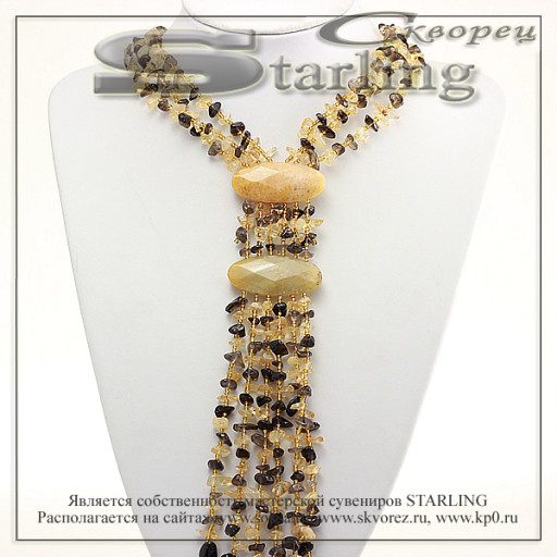3526990-2 - Колье цитрин и раухтопаз Клеопатра