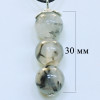421103 - Подвеска три шарика 10 мм из агата волосатика