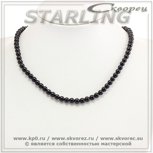 341020286 - Бусы агат черный Ш6