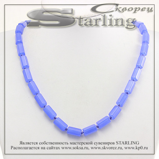 342370677 - Бусы кошачий глаз синий ЦП