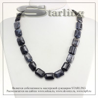 342020857 - Бусы агат чёрный глазковый ТПР