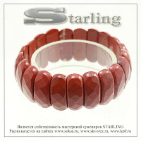 311032254 - Браслет яшма сургучная Лобелия