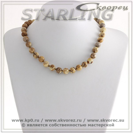 340044 - Бусы яшма Ш10ЧУД45