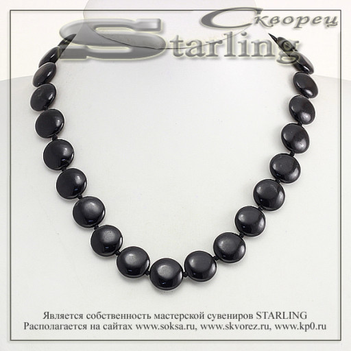 341020251 - Бусы агат черный ТКР