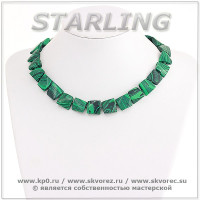 3414649 - Бусы малахит  ТКВВ