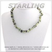 34121227 - Бусы гранат зелёный МШ12