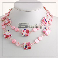 324580404 - Ожерелье перламутр розовый Дарина