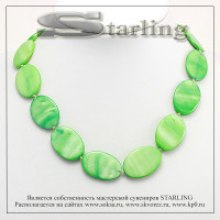 341580354-3 - Бусы перламутр зелёный ТОВ