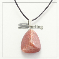 3701102 - Кулон авантюрин коричневый ГН