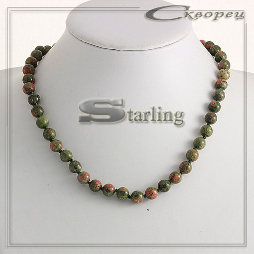 3418587 - Бусы унакит  Ш8