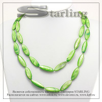 348580336-1 - Бусы перламутр зелёный РЗ