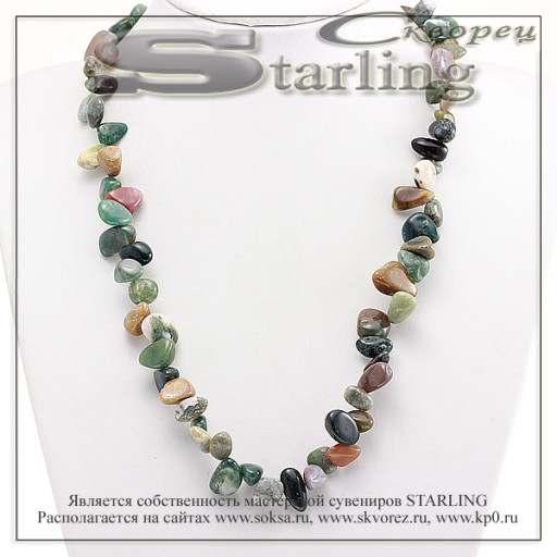 3421030233 - Бусы яшма зелёная О10