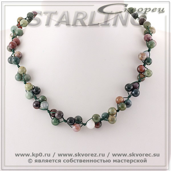 3411030208 - Бусы яшма зелёная ГВШ8